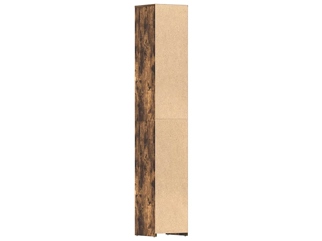 Badezimmerschrank Räuchereiche 30x30x183,5 cm Holzwerkstoff