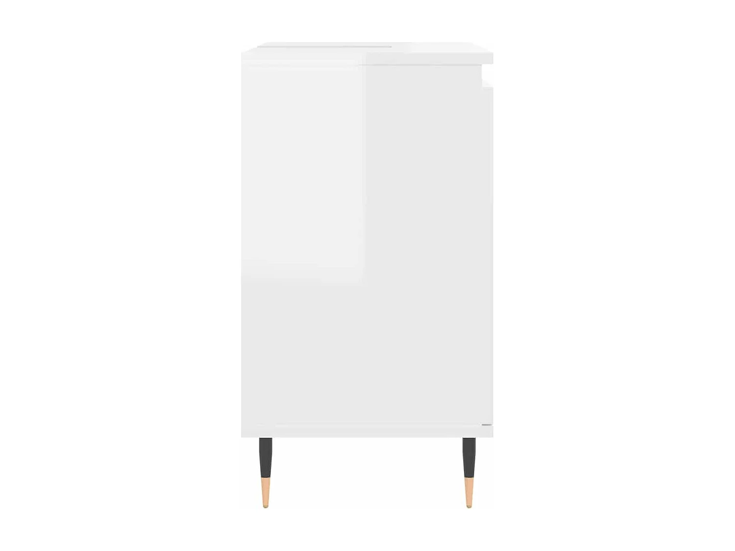 Badschrank Hochglanz-Weiß 58x33x60 cm Holzwerkstoff