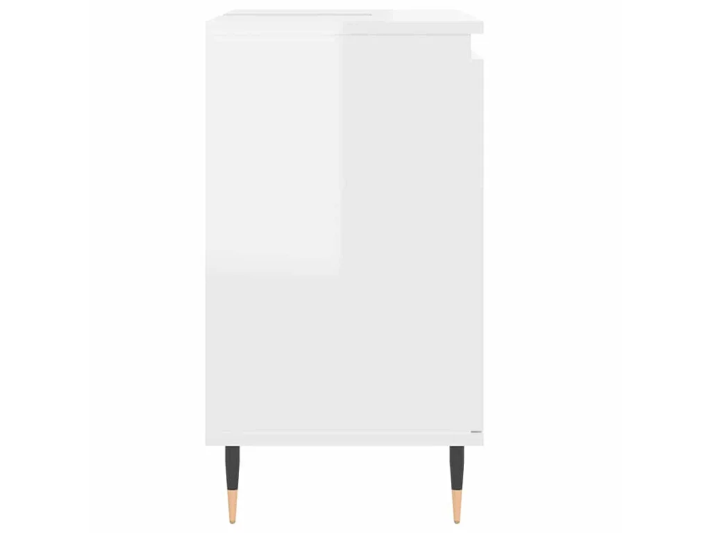 Armoire de bain blanc brillant 58x33x60 cm bois d'ingénierie