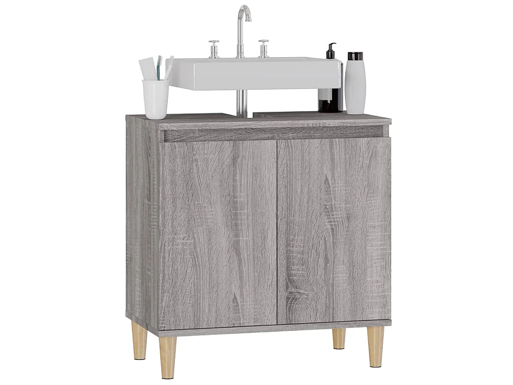 Mobile Lavabo Grigio Sonoma 58x33x60 cm in Legno Multistrato