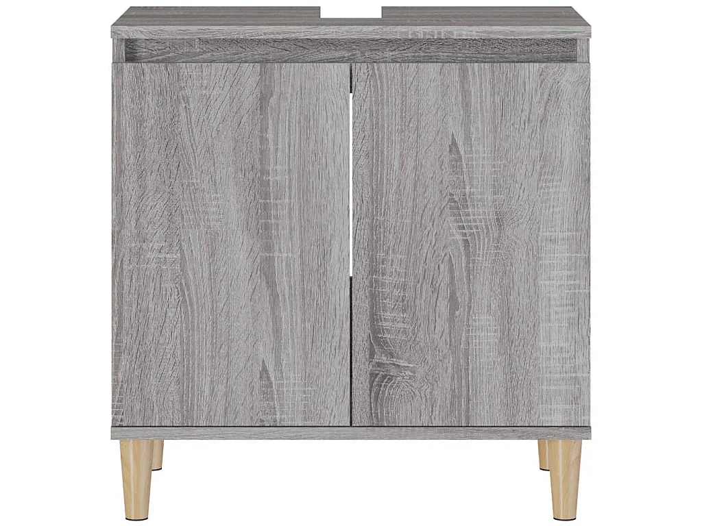 Mobile Lavabo Grigio Sonoma 58x33x60 cm in Legno Multistrato