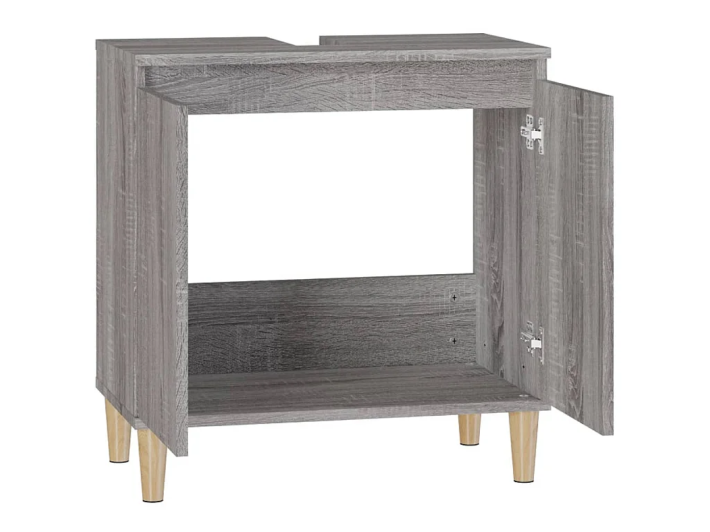 Mobile Lavabo Grigio Sonoma 58x33x60 cm in Legno Multistrato