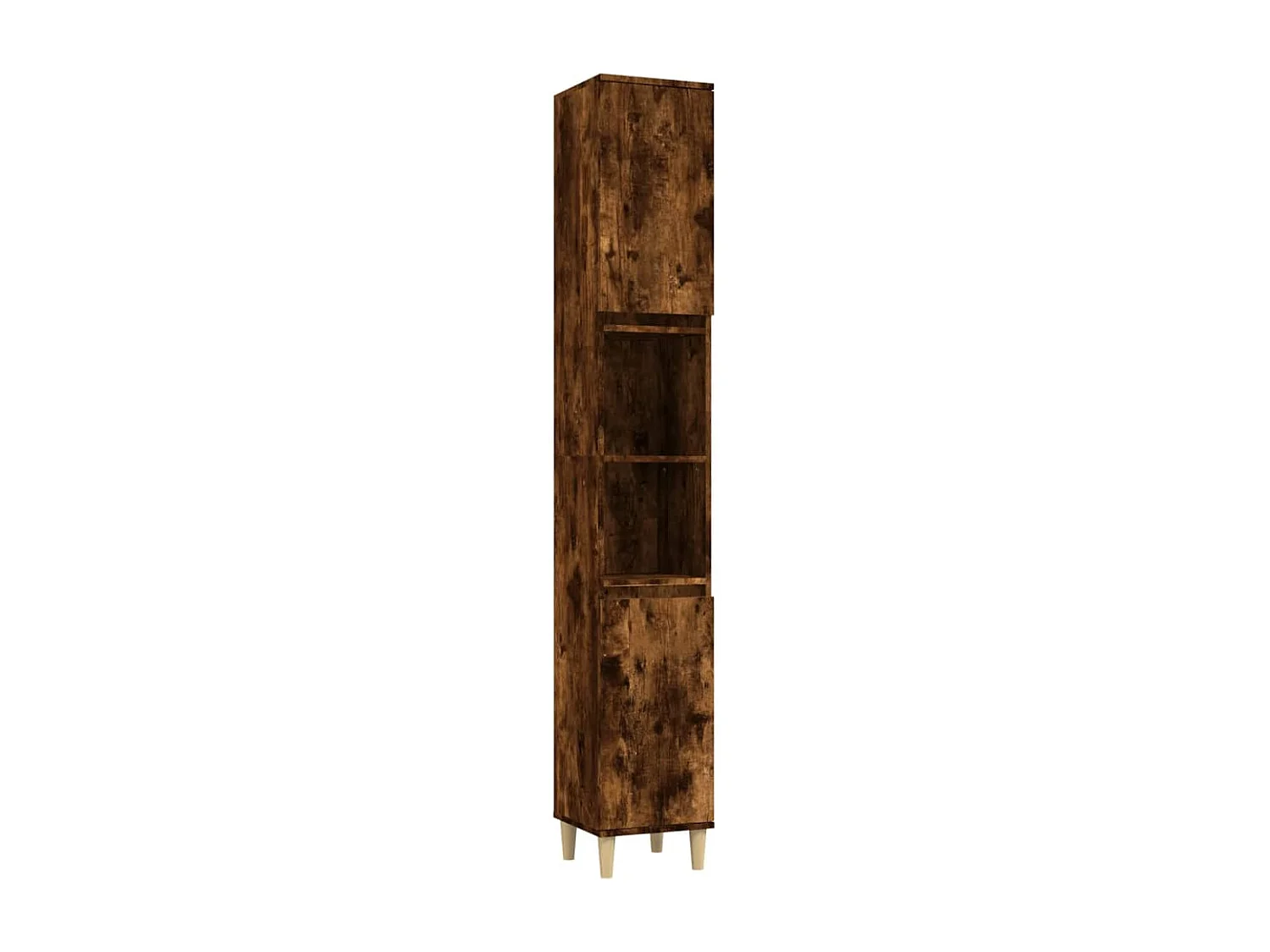 Armoire de bain chêne fumé 30x30x190 cm bois d'ingénierie