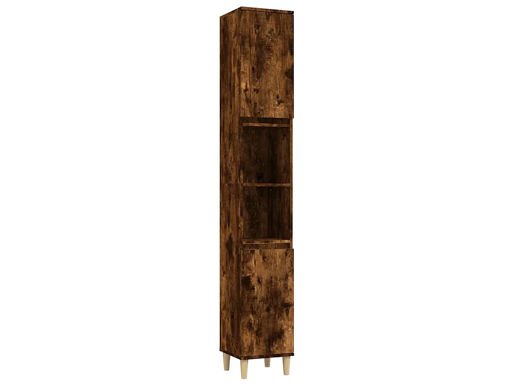 Badschrank Räuchereiche 30x30x190 cm Holzwerkstoff