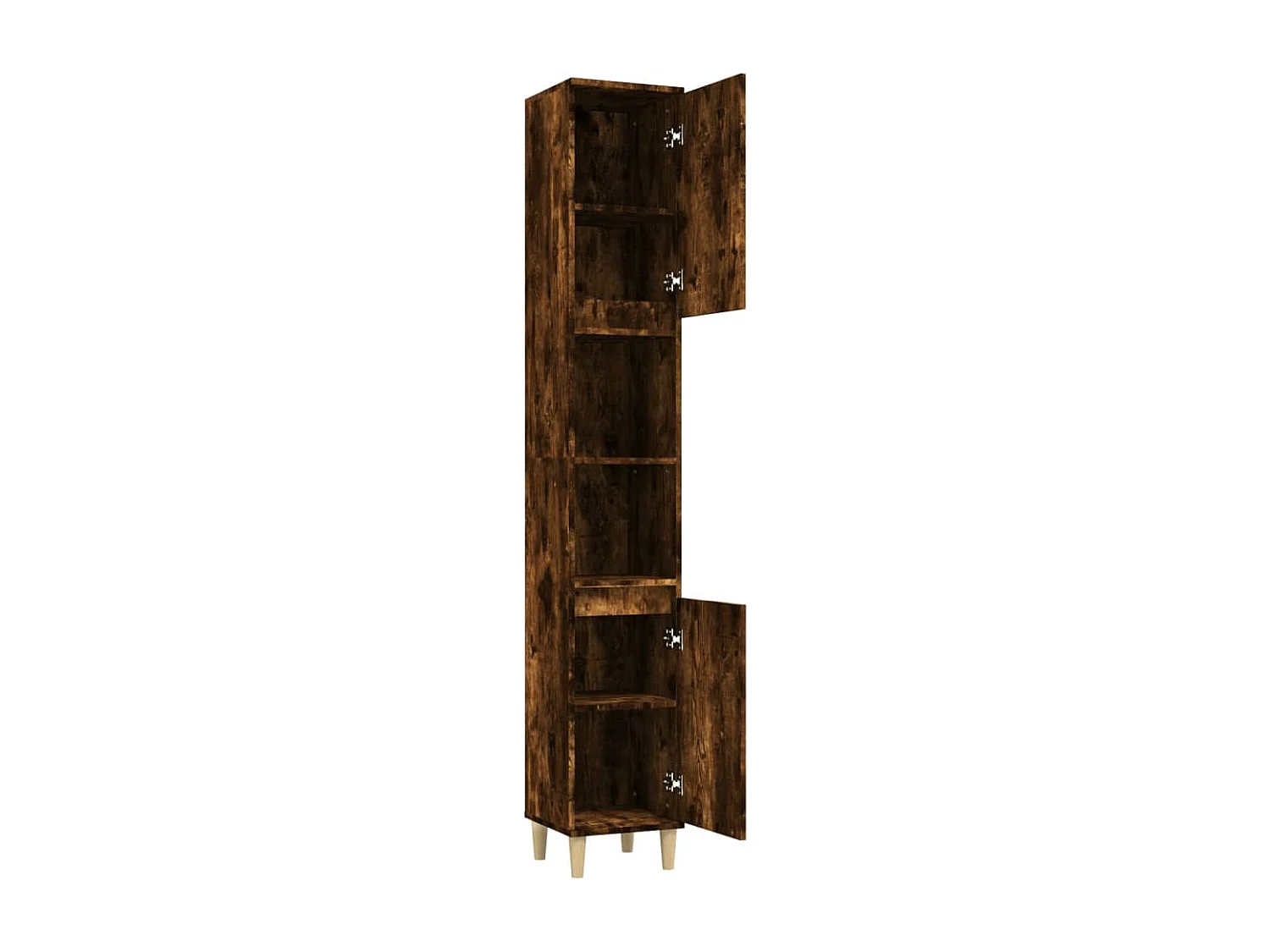Badschrank Räuchereiche 30x30x190 cm Holzwerkstoff