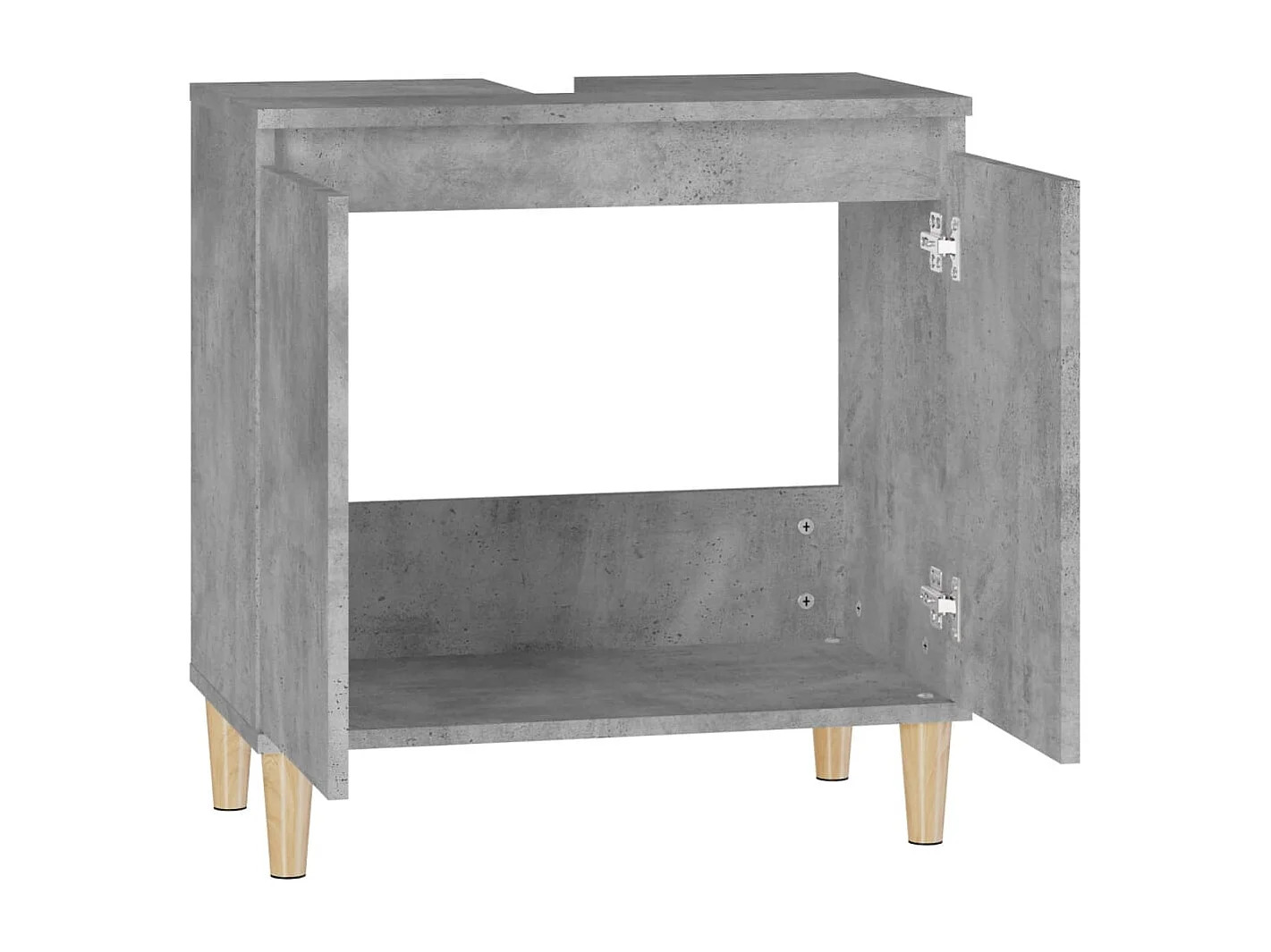 Wastafelkast 58x33x60 cm bewerkt hout betongrijs