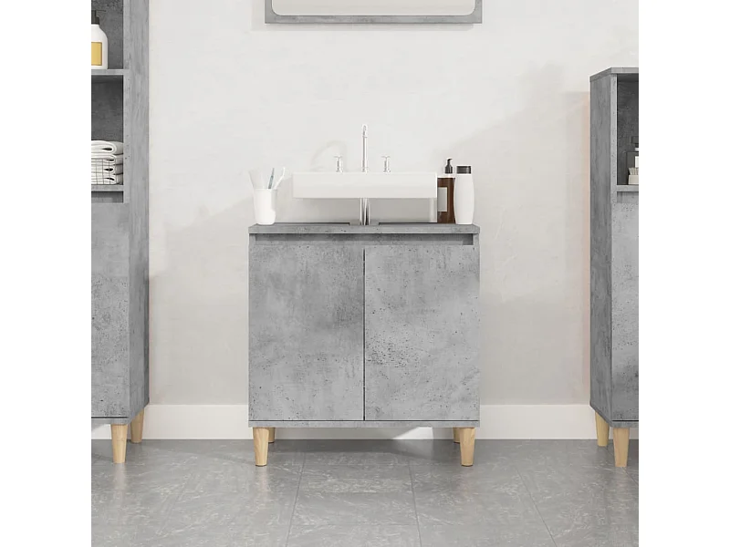 Meuble d'évier gris béton 58x33x60 cm bois d'ingénierie