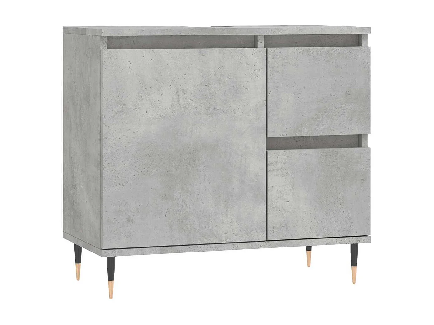 Badschrank Betongrau 65x33x60 cm Holzwerkstoff