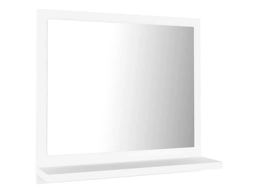 Specchio da Bagno Bianco 40x10,5x37 cm in Legno Multistrato