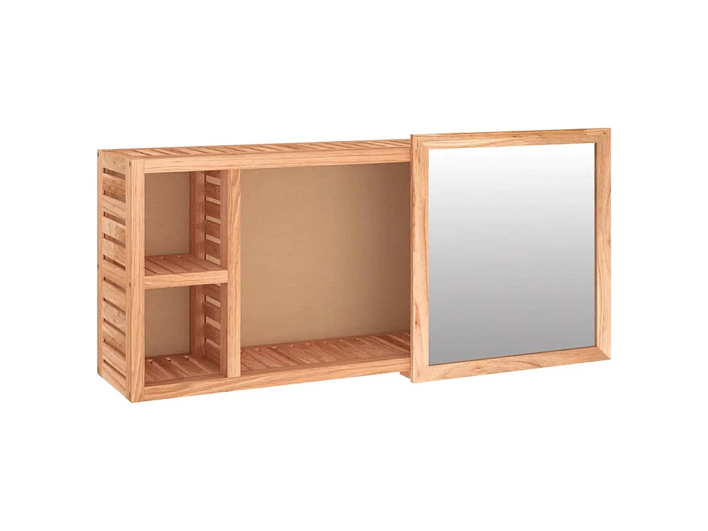 Spiegelschrank 80x17x34 cm Massivholz Nussbaum