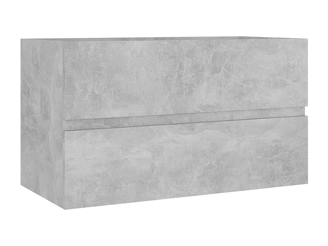 Meubles de salle de bain gris béton bois d'ingénierie