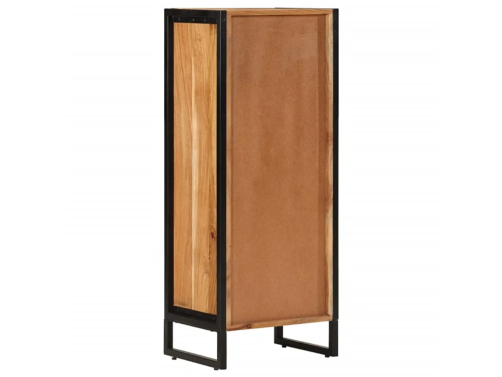 Armoire de salle de bain bois massif d'acacia et fer