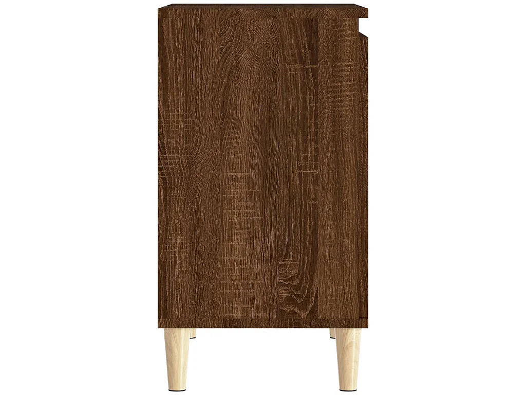 Wastafelkast 58x33x60 cm bewerkt hout bruin eikenkleur