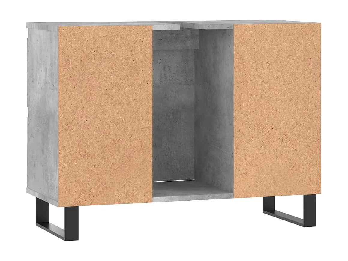 Móvel casa de banho 80x33x60 cm derivados madeira cinza cimento