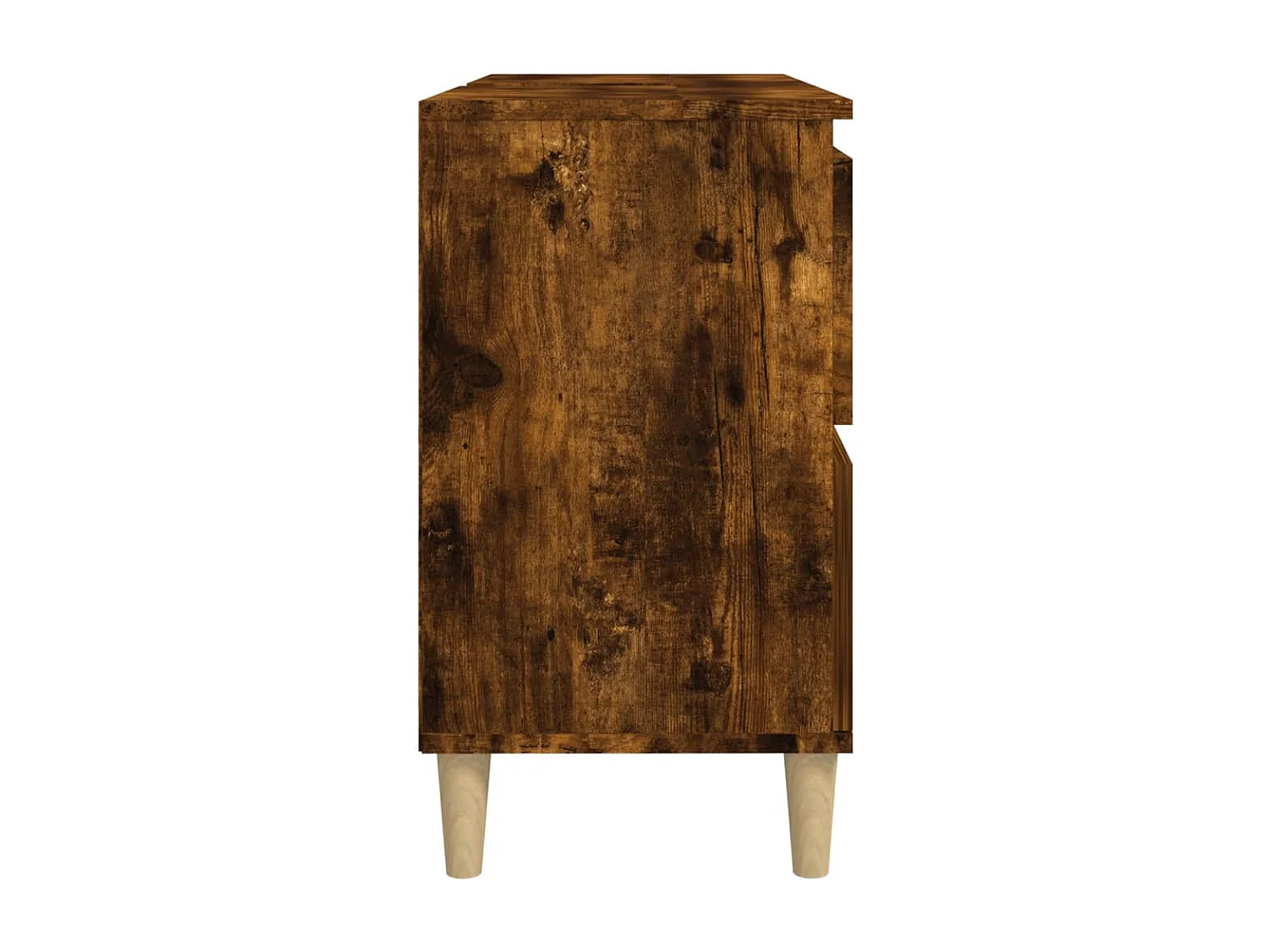 Meuble d'évier chêne fumé 80x33x60 cm bois d'ingénierie