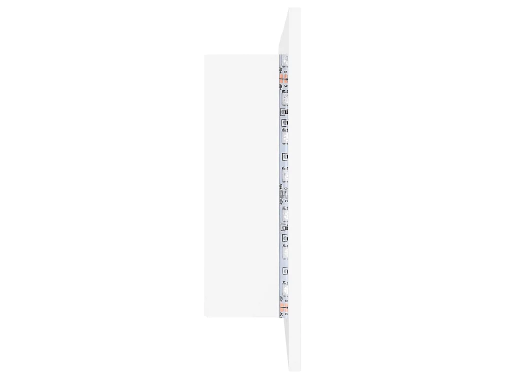 Armadietto a Specchio con Luci LED Bianco 80x12x45 in Acrilico