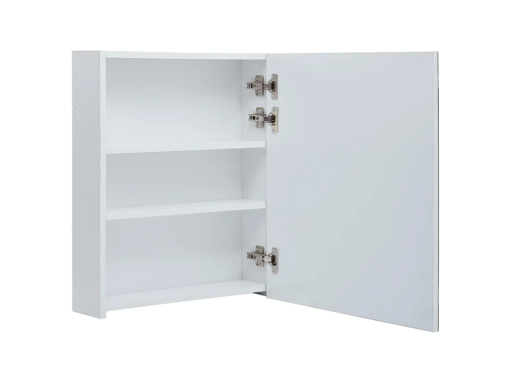 Armadietto Bagno con Specchio e LED 50x13,5x60 cm