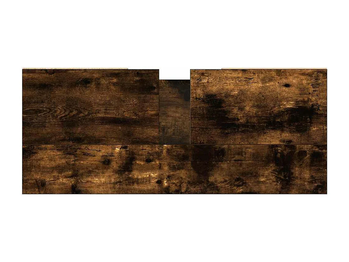 Armoire salle de bain chêne fumé 80x33x60cm bois d'ingénierie