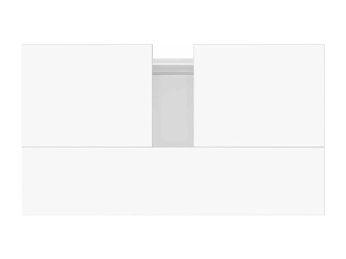 Badschrank Hochglanz-Weiß 58x33x60 cm Holzwerkstoff