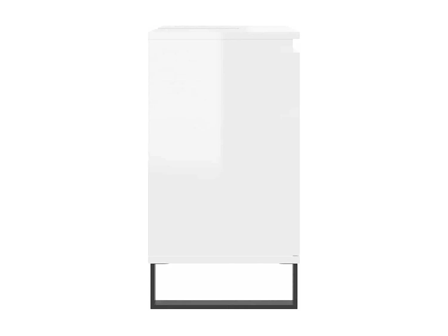 Badschrank Hochglanz-Weiß 58x33x60 cm Holzwerkstoff