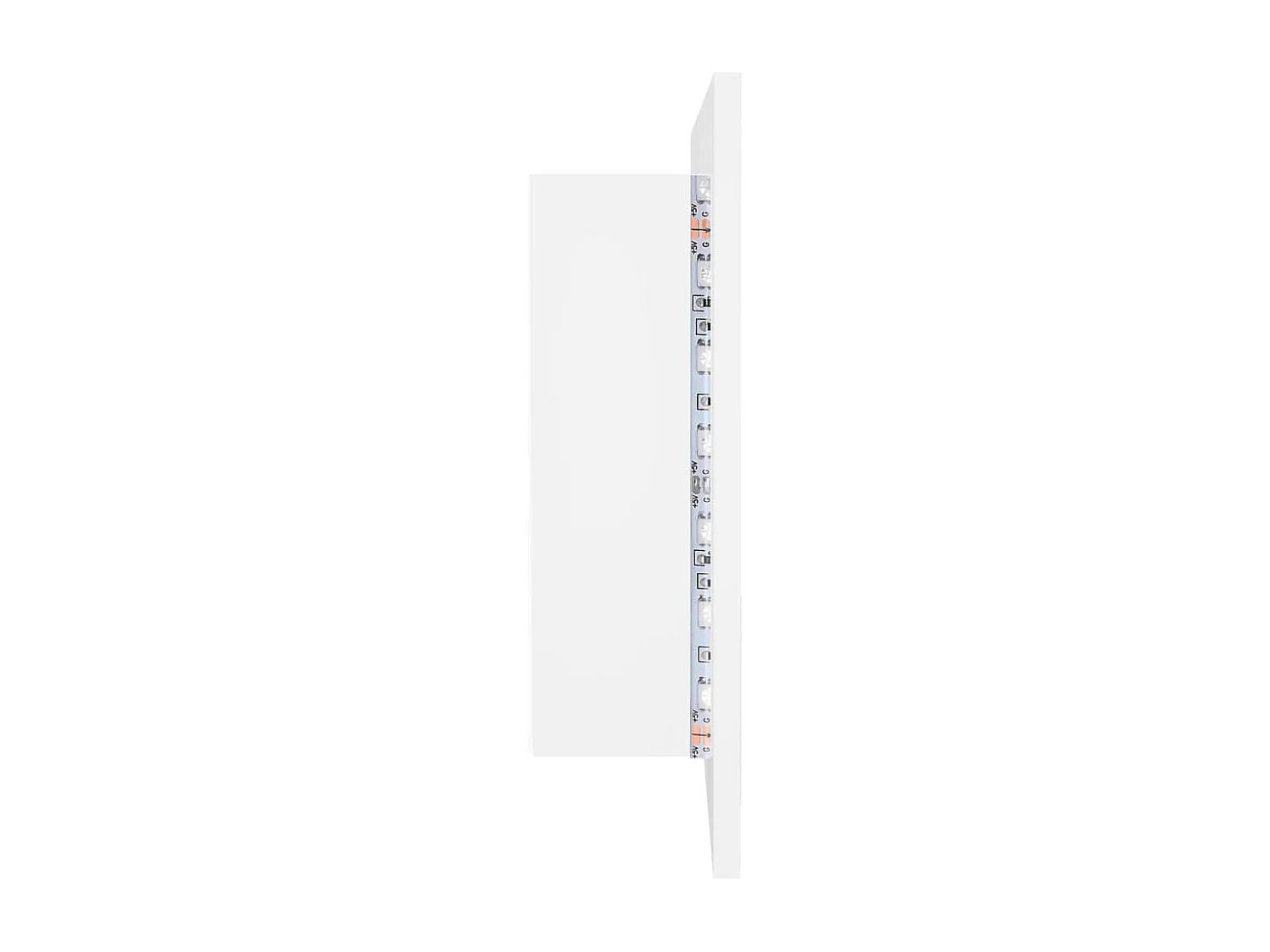Armadietto a Specchio con Luci LED Bianco 90x12x45 in Acrilico