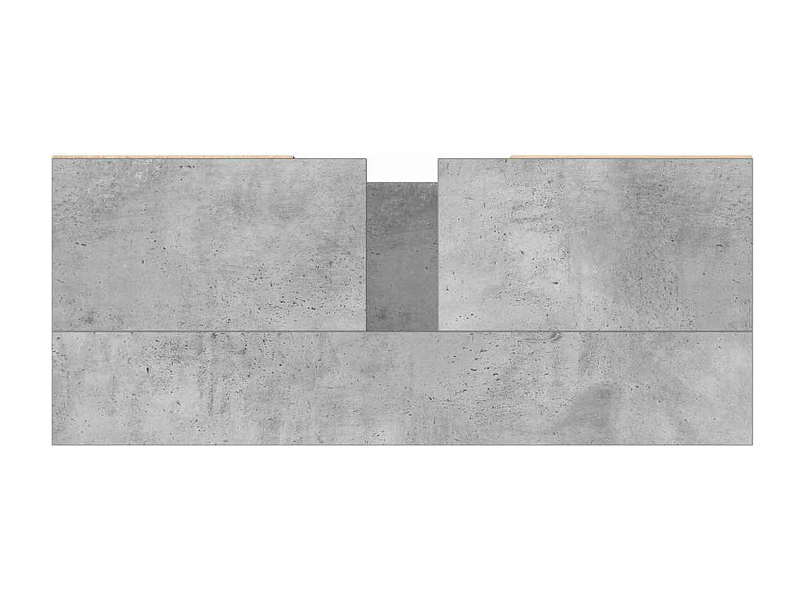 Armadietto da Bagno Grigio Cemento 80x33x60cm Legno Multistrato