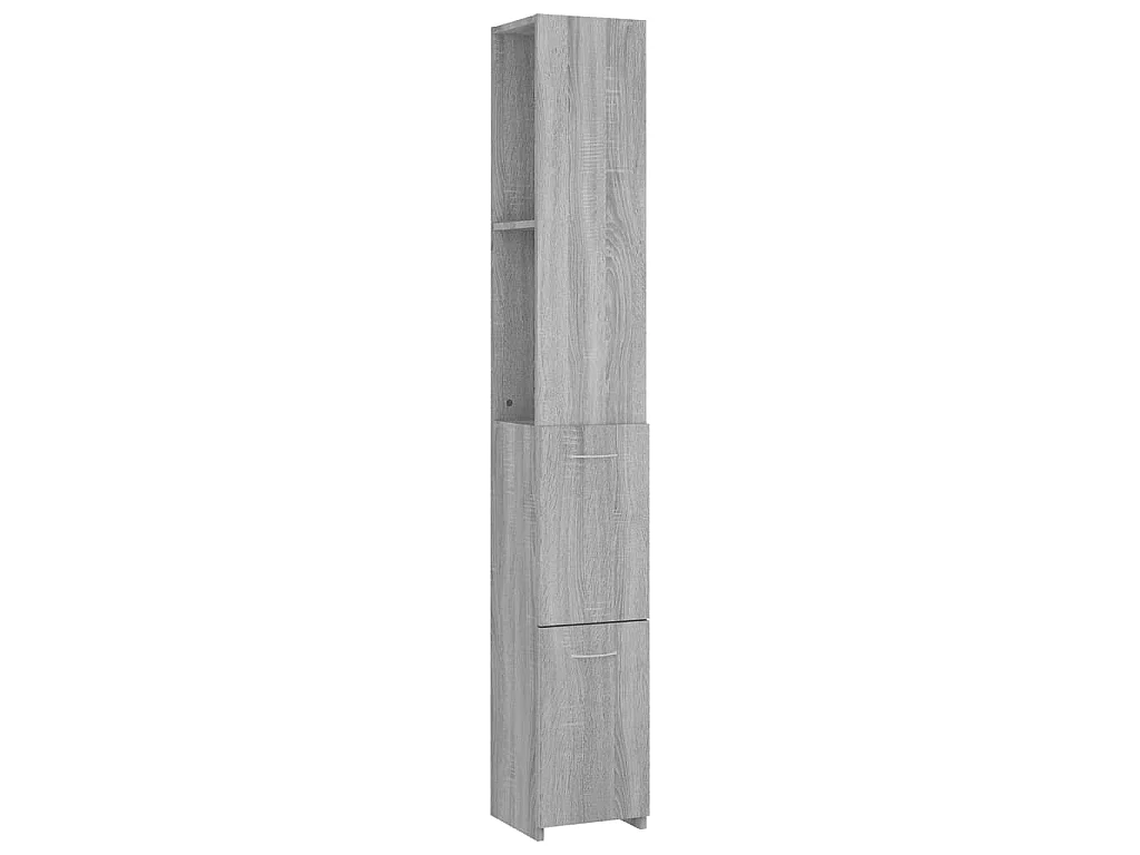 Armário WC 25x26,5x170 cm derivados de madeira sonoma cinzento
