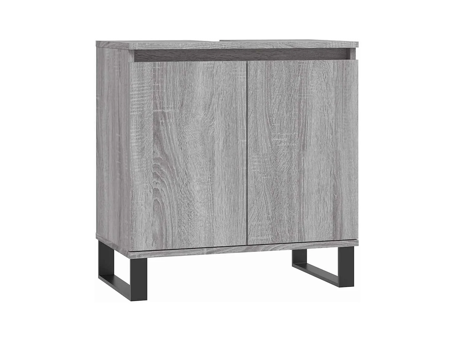 Badschrank Grau Sonoma 58x33x60 cm Holzwerkstoff