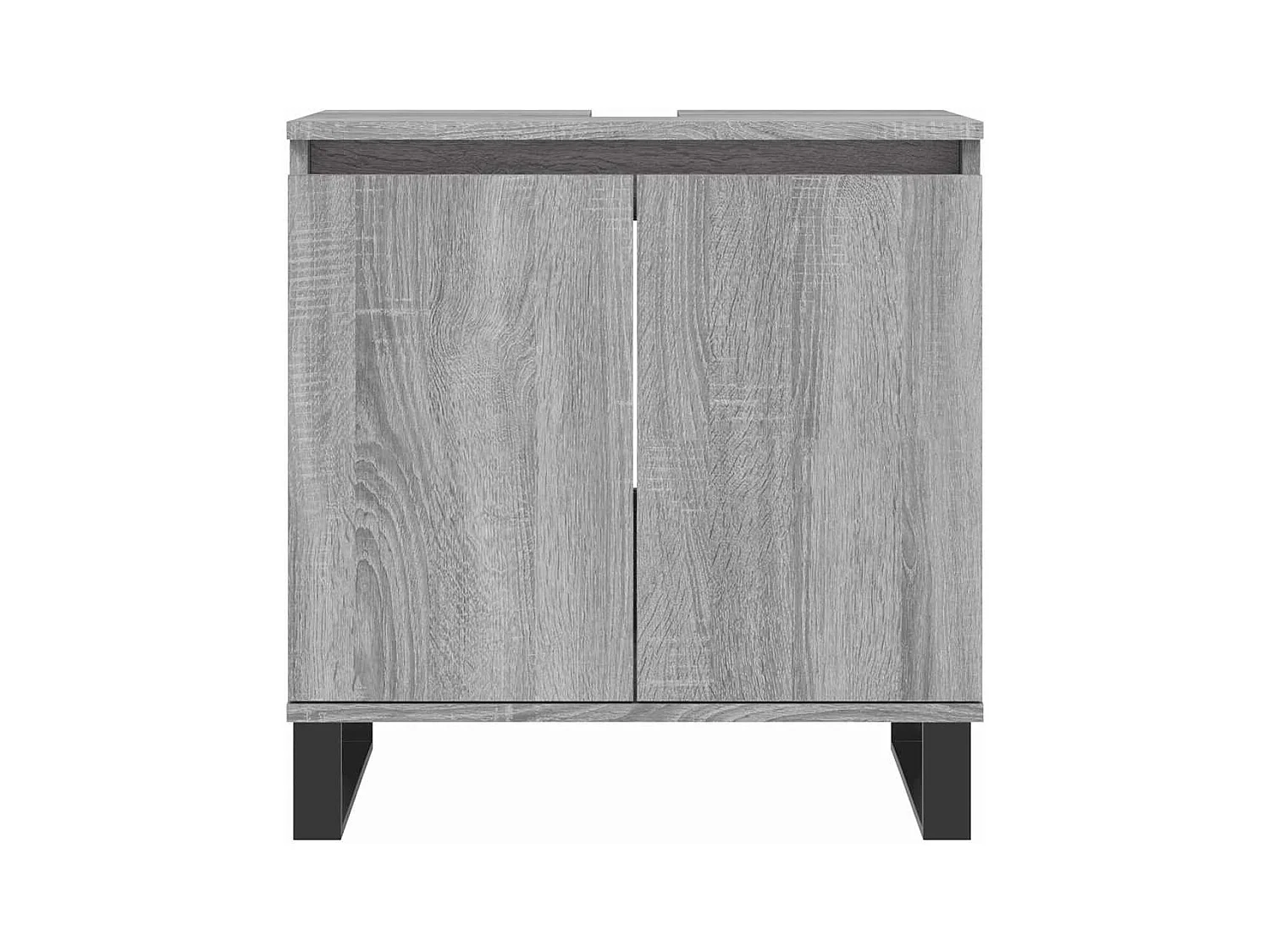 Badschrank Grau Sonoma 58x33x60 cm Holzwerkstoff