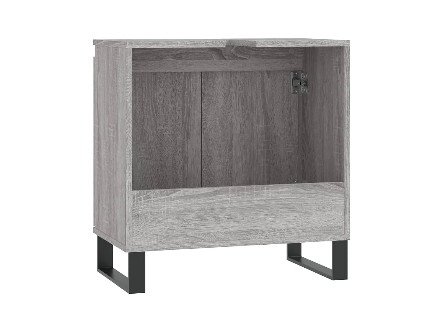 Badschrank Grau Sonoma 58x33x60 cm Holzwerkstoff