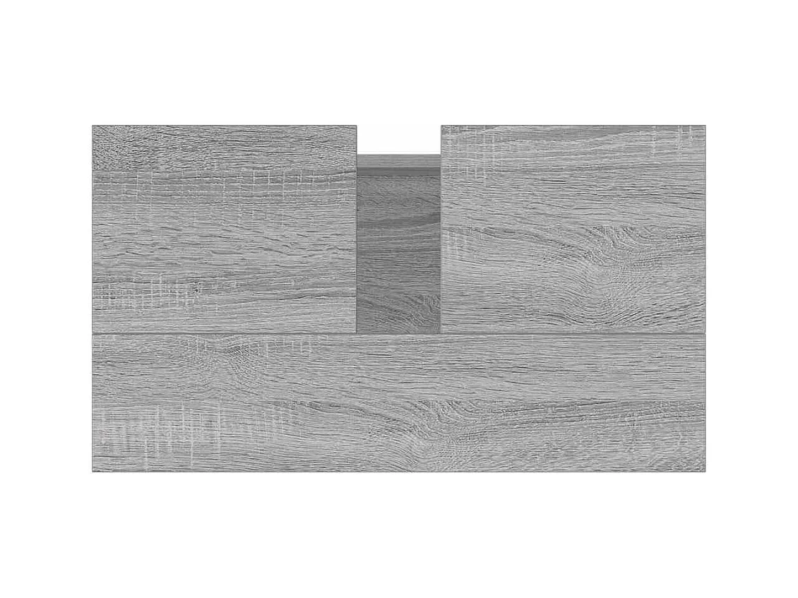 Badschrank Grau Sonoma 58x33x60 cm Holzwerkstoff