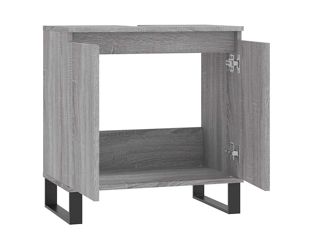 Armoire de bain sonoma gris 58x33x60 cm bois d'ingénierie
