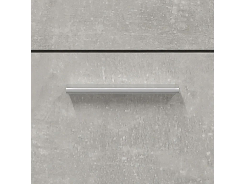 Badschrank mit Spiegel Betongrau Holzwerkstoff