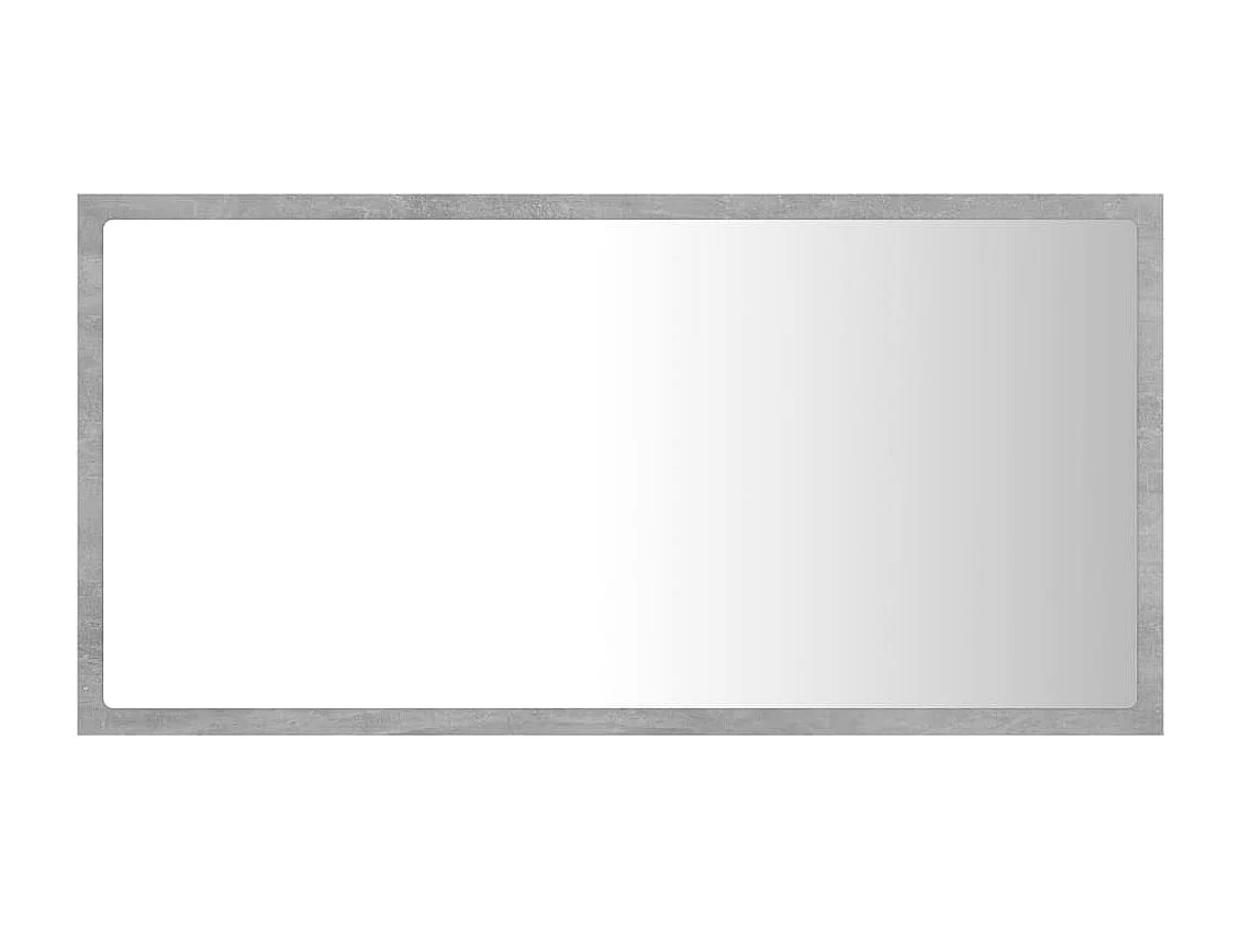 Espelho casa de banho c/ LED 80x8,5x37cm acrílico cinza cimento