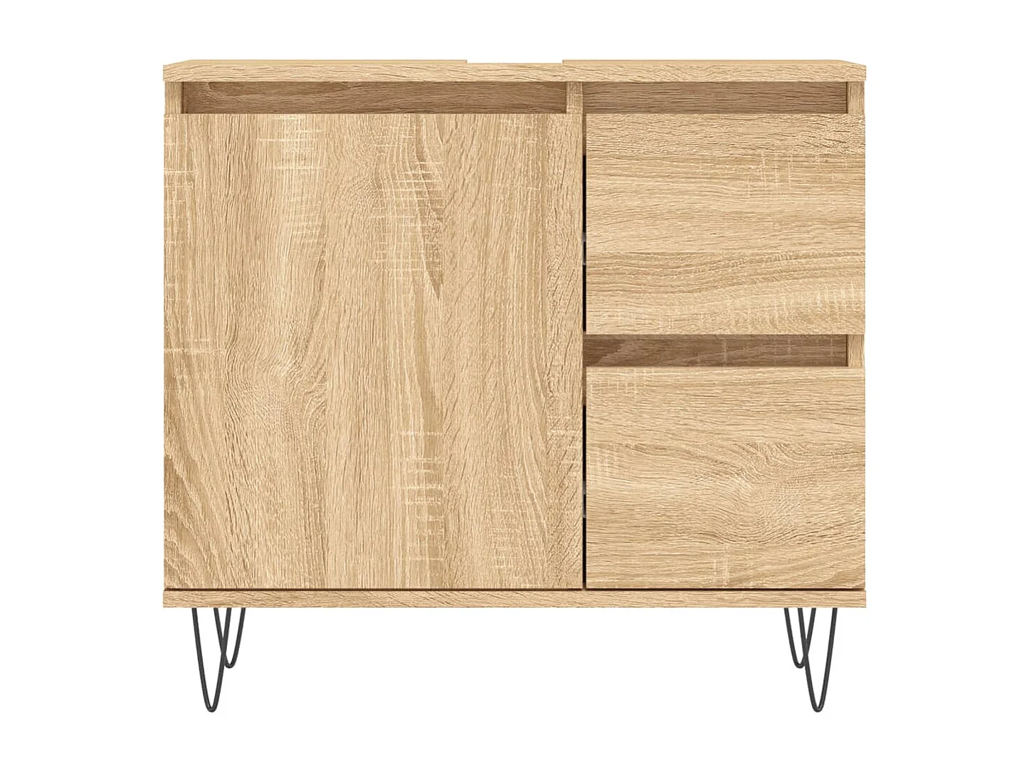 Armario de baño madera contrachapada roble Sonoma 65x33x60 cm