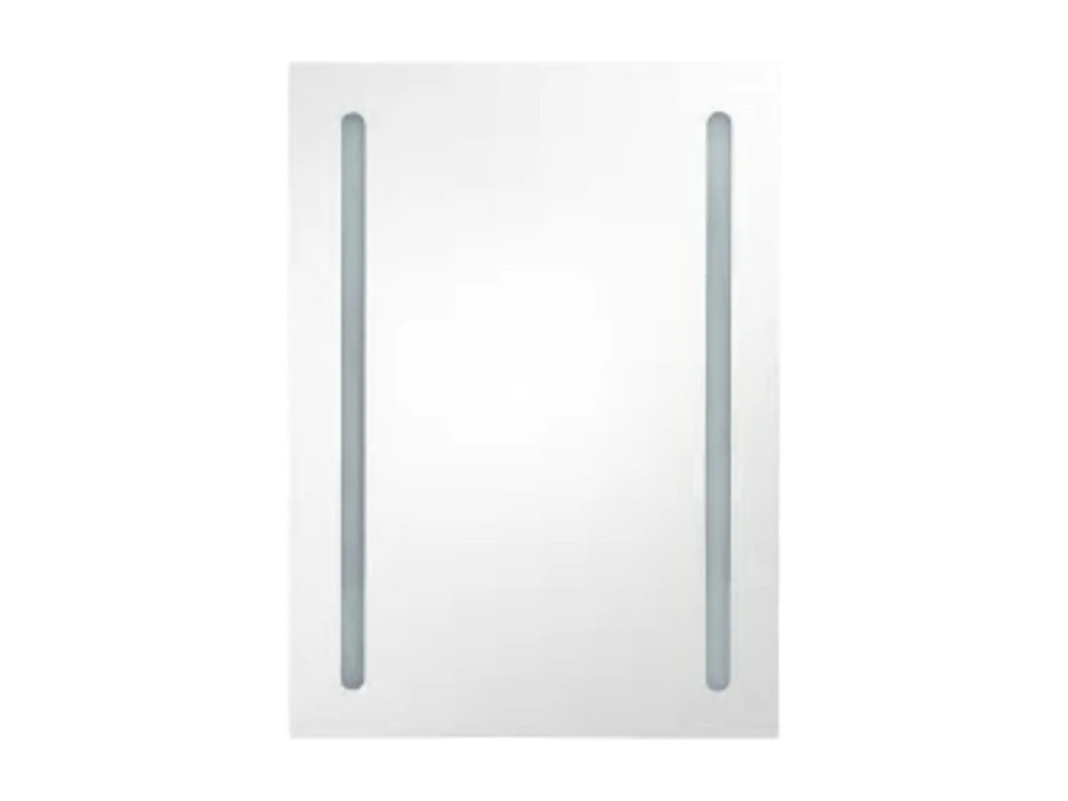 Armadietto Bagno con Specchio e LED Grigio Lucido 50x13x70 cm