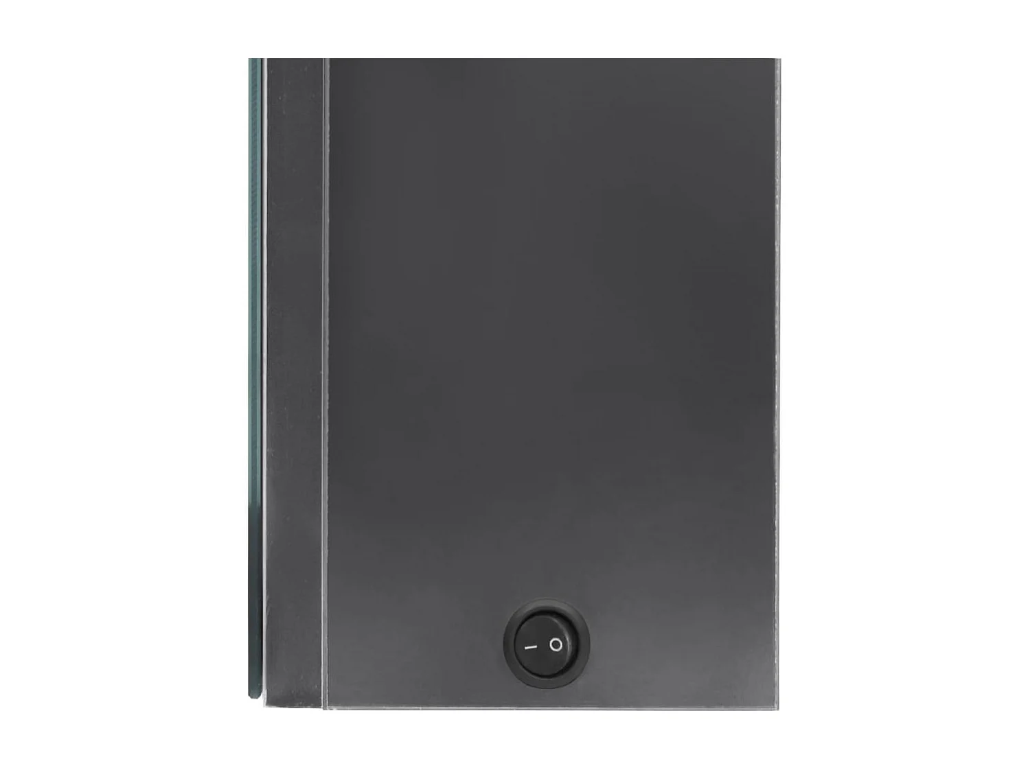 Armoire de salle de bain à miroir LED gris brillant 50x13x70 cm