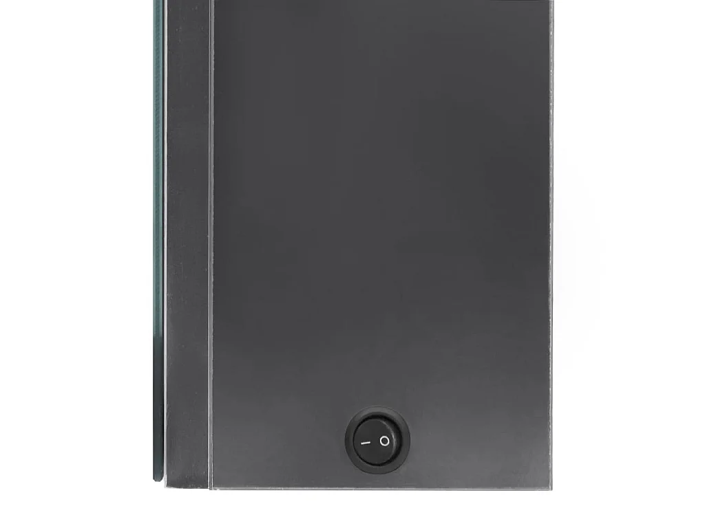 Armadietto Bagno con Specchio e LED Grigio Lucido 50x13x70 cm