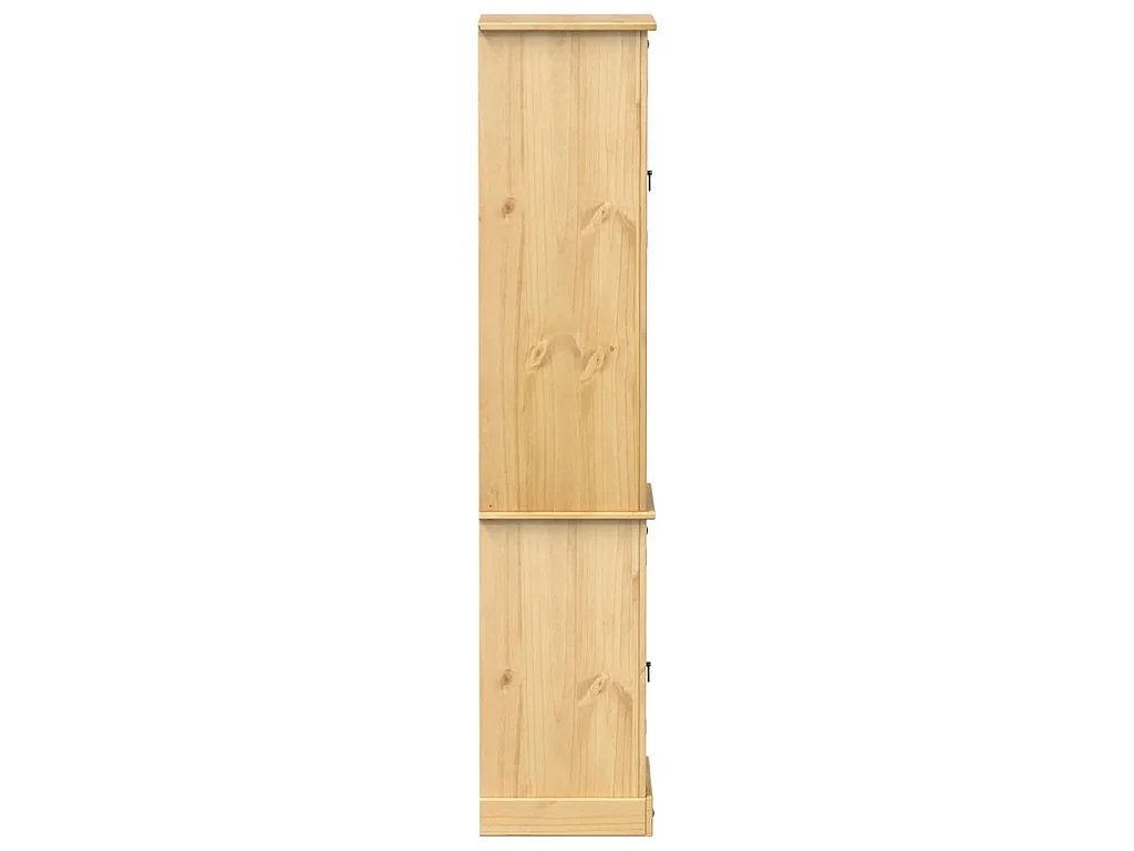 Szafka łazienkowa Corona z litego drewna sosnowego 50x40x185 cm z metalowymi uchwytami i dużą przestrzenią do przechowywania