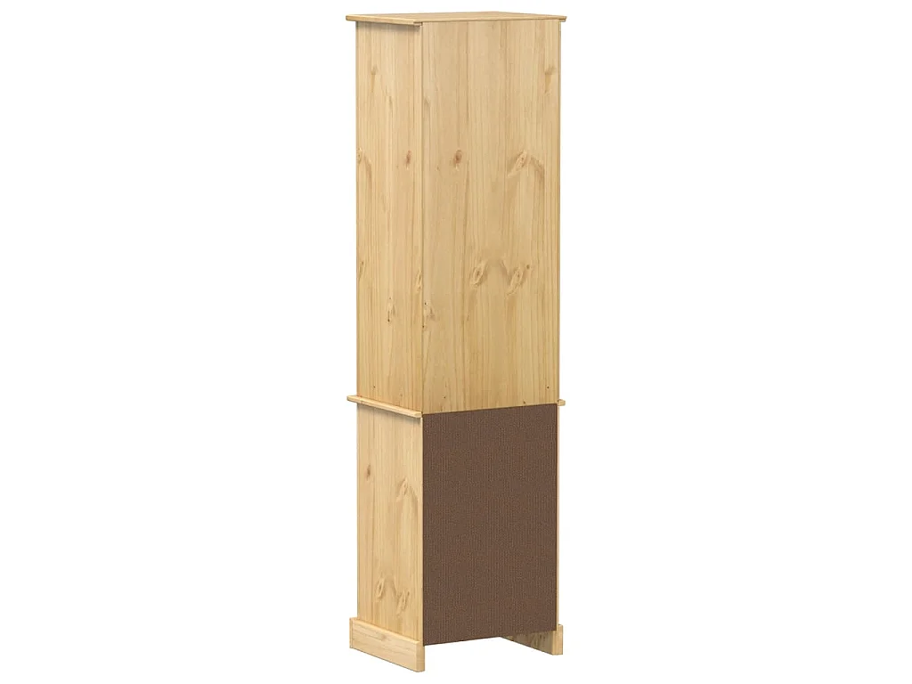 Szafka łazienkowa Corona z litego drewna sosnowego 50x40x185 cm z metalowymi uchwytami i dużą przestrzenią do przechowywania