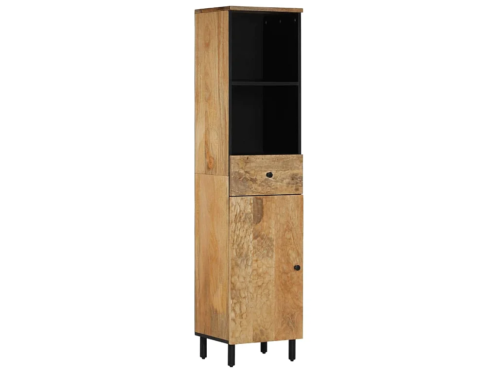 Badkamerkast 38x33x160 cm massief mangohout