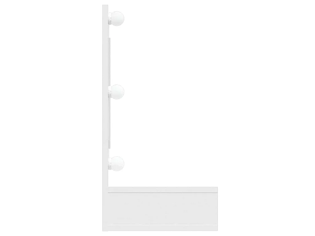 Spiegelschrank mit LED Hochglanz-Weiß 90x31,5x62 cm
