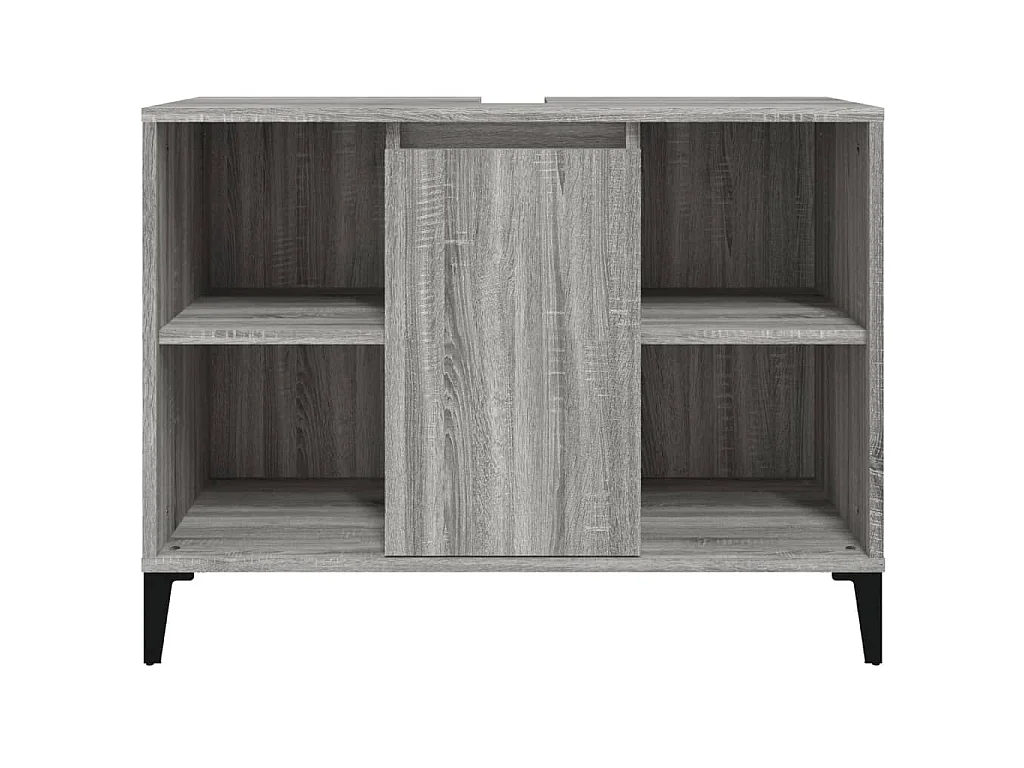 Móvel p/ lavatório 80x33x60 cm derivados madeira cinza sonoma