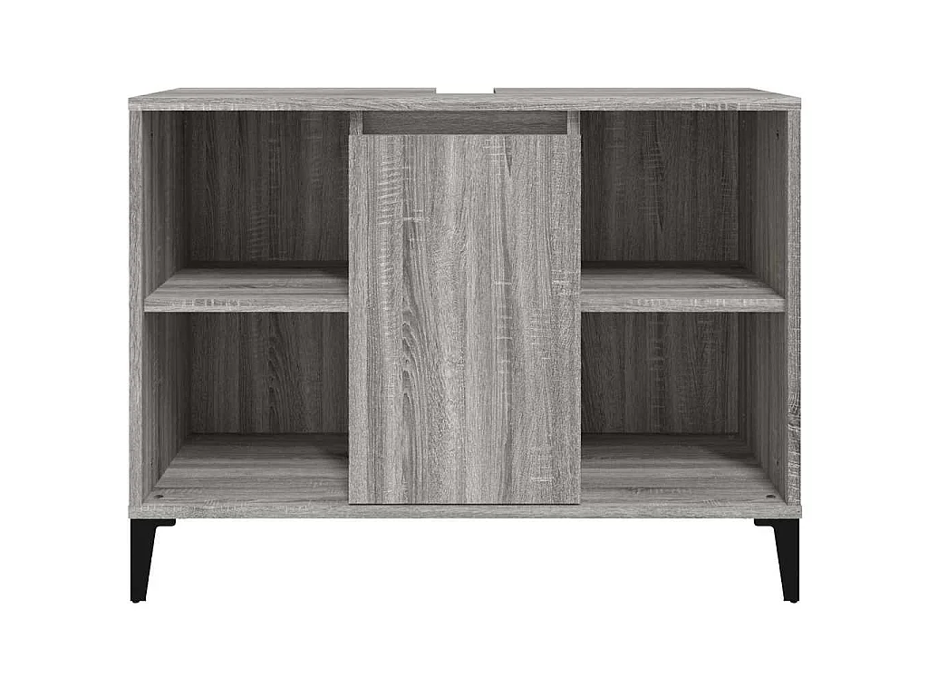 Waschbeckenunterschrank Grau Sonoma 80x33x60 cm Holzwerkstoff