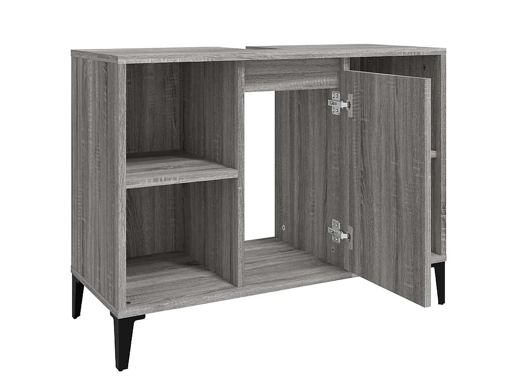 Waschbeckenunterschrank Grau Sonoma 80x33x60 cm Holzwerkstoff