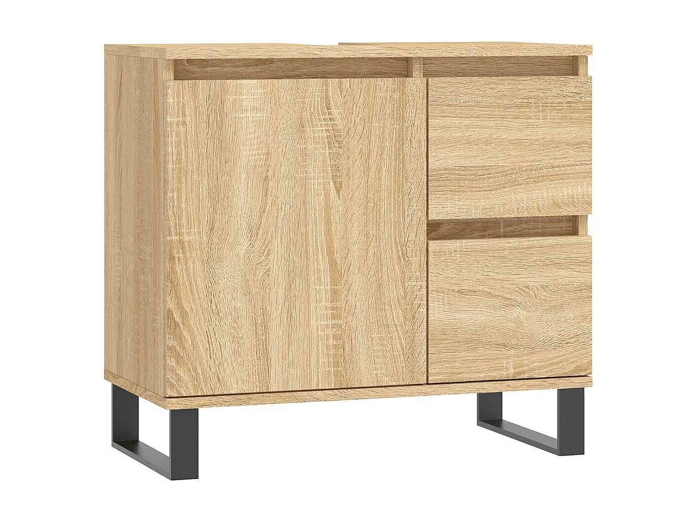 Armoire salle de bain chêne sonoma 65x33x60 cm