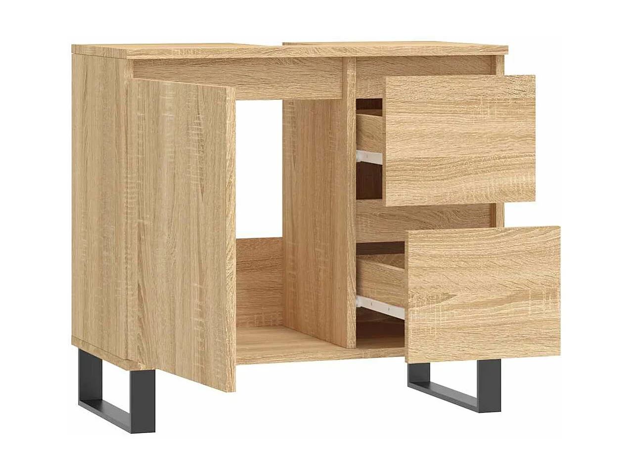 Armoire salle de bain chêne sonoma 65x33x60 cm