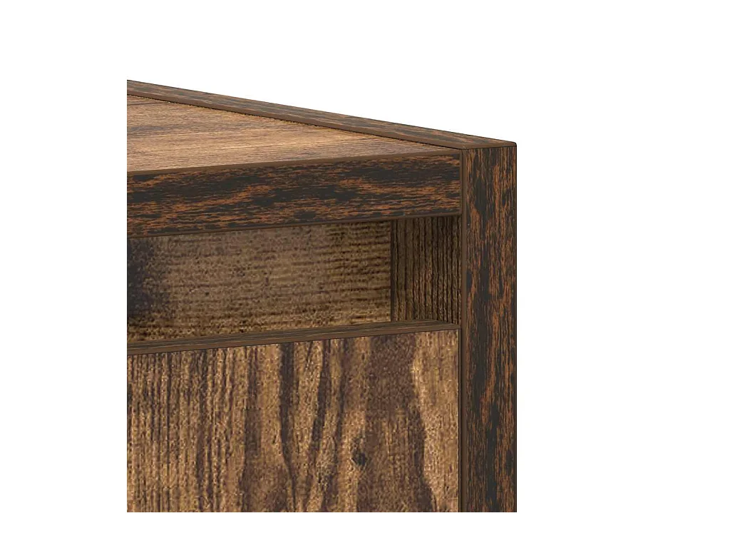 Badkamerkast 60x33x61 cm bewerkt hout gerookt eikenkleurig