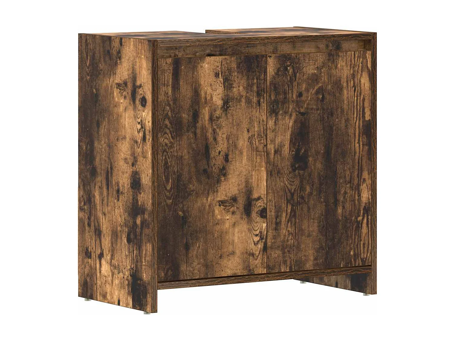 Armadietto Bagno Rovere Fumo 60x33x61 cm in Legno Multistrato