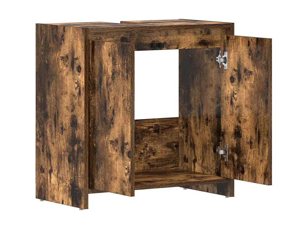 Armadietto Bagno Rovere Fumo 60x33x61 cm in Legno Multistrato